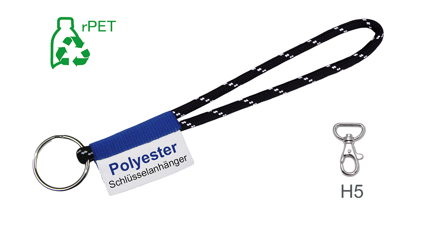 Keyholder rPET Cord woven label
