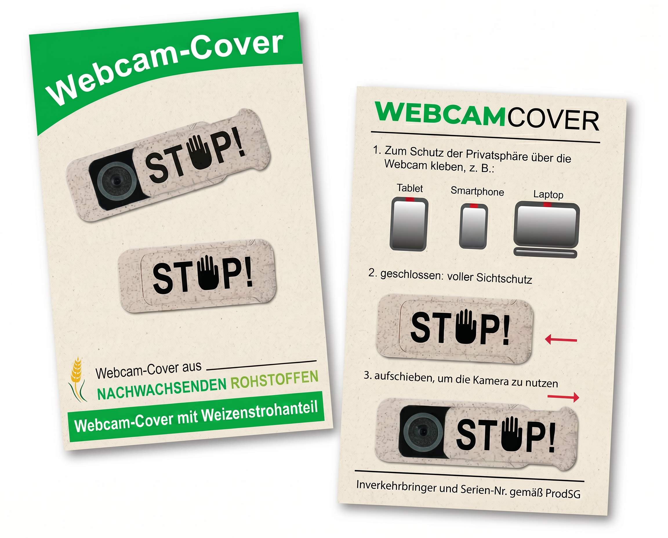 Eco Webcam-Cover wheat straw
